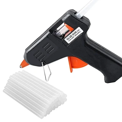 Image of Trintion 10W Hot Glue Gun with 100Pcs 100mm Free Silicon Sticks Mini Melt Small for Crafting Arts and Craft Repair(Black)