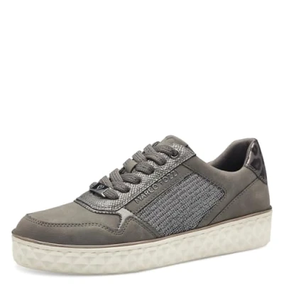 Image of MARCO TOZZI Women&#039;s Laced Trainers 2 23762 43 Sneaker, Graphite Comb, 6 UK