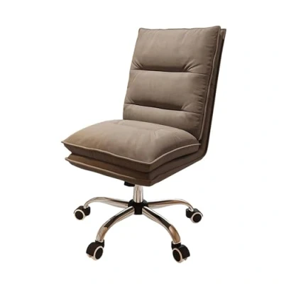 Image of IPSU Swivel Room Chair 360 Ergonomic Desk with Wheels &amp; Comfortable Backrest, Armless Home Office Computer Task Chairs