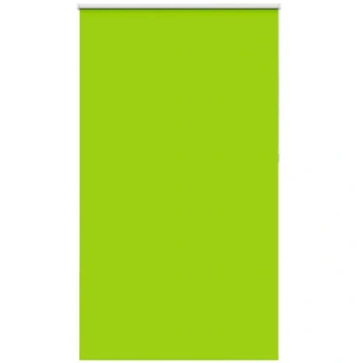 Image of vidaXL Roller Blind Blackout Leaves Green 140x230 cm Fabric Width 136.6 Polyester
