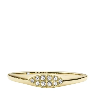 Image of Fossil Women&#039;s Ring, All Stacked Up Gold Tone Stainless Steel Stack Ring