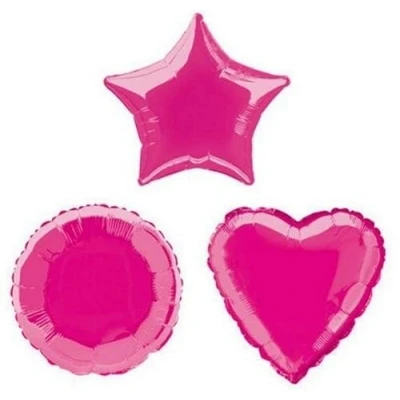 Image of Hot Pink Round Foil Balloon, 45cm (2 pack)