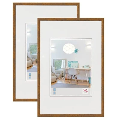 Image of walther Design Picture Frame taupe 20 x 30 cm Twin Pack, New Lifestyle Plastic KV030XD