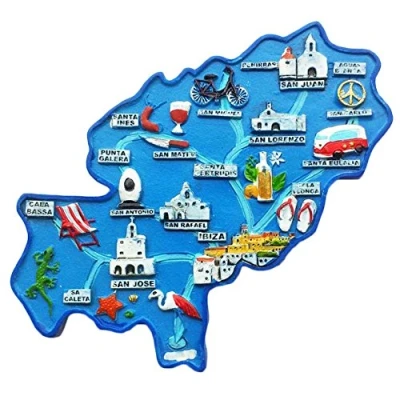 Image of Spain Map Refrigerator Magnet 3D Travel Sticker Souvenirs Collection,Home &amp; Kitchen Decoration,Spain Fridge from China