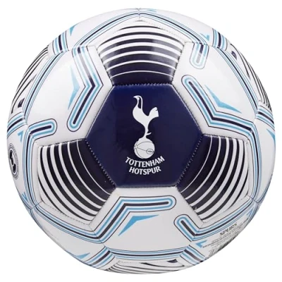 Image of Tottenham Hotspur F.C. Football Soccer Ball for Adults Teenagers Kids Training Size 3, 4 or 5 Spurs Merchandise (White/Navy, 5)