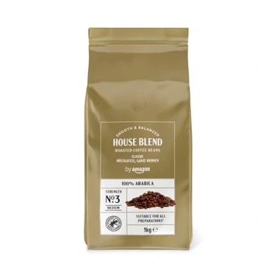 Image of by Amazon House Blend Coffee Beans, Medium Roast, 1kg, Rainforest Alliance Certified
