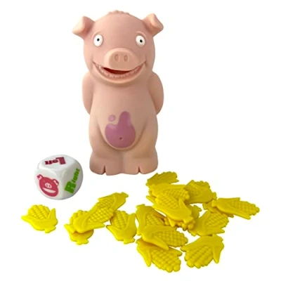 Image of PlayMonster Stinky Pig Game — Fast, Musical Active Kids With Funny Sounds, Roll the Dice and Pass Him Fast Before He Toots For Ages 6 Up, White