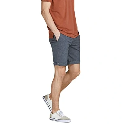 Image of JACK &amp; JONES Men&#039;s Jjifury Jjshorts AKM Sn Shorts, Faded Denim, S
