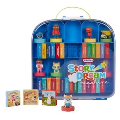 Image of Little Tikes Story Dream Machine Show &amp; Go Storage Case, Storytime, Books, Audio Play, Character, Carry Gift and Toy for Ages 3+ Years