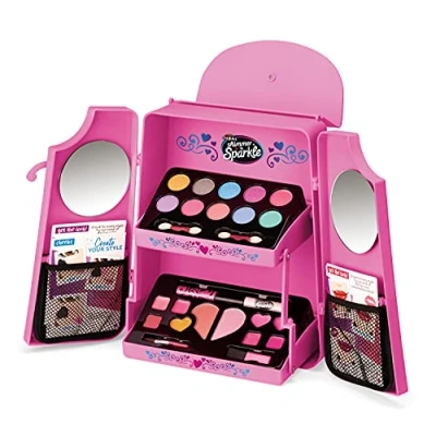 Image of CRA Z ART Shimmer and Sparkle All in one beauty makeup Backpack Kids set for girls real cosmetics kit Washable make Safe non toxic