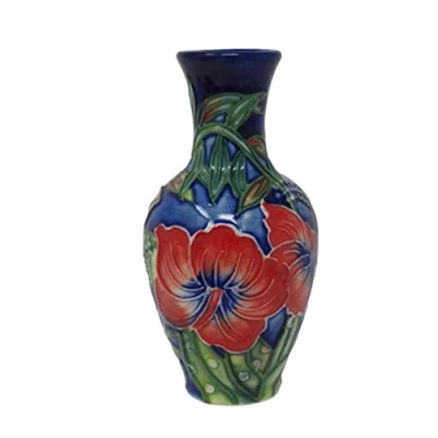 Image of Old Tupton Ware 4 inch Vase Hibiscus Design 1575