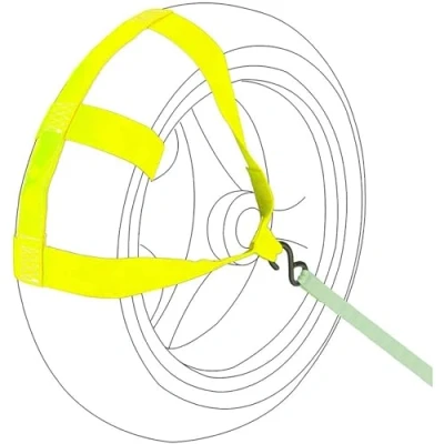 Image of Oldbones Universal Motorcycle Tie Down Straps Rear Wheel Transport Bar Strap in Fluorescent Yellow