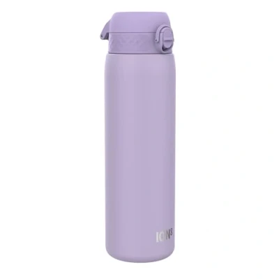 Image of Ion8 Vacuum Insulated Stainless Steel 1 Litre Water Bottle, 920 ml/31 oz, Leak Proof, Easy to Open, Secure Lock, Dishwasher Safe, Carry Handle, Metal Ideal for Sports and Yoga, Purple