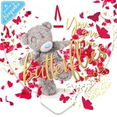 Image of 3D Holographic Give Me Butterflies to You Valentine&#039;s Day Card