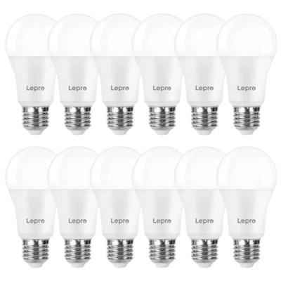 Image of Lepro E27 Screw Bulbs 100W Equivalent, Warm White 2700K LED Bulb, 13.5W 1521LM Edison Light Bulb Super Bright, Energy Saving Bulbs, Non Dimmable, Pack of 12