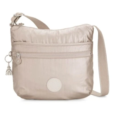 Image of Kipling ARTO Medium crossbody, Metallic Glow (Silver)