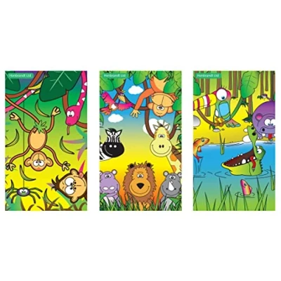 Image of Anilas Complete Jungle Themed 10 Party Bag Fillers &amp; Favours Mini Notebooks. (Ideal for Children Aged 3 8)