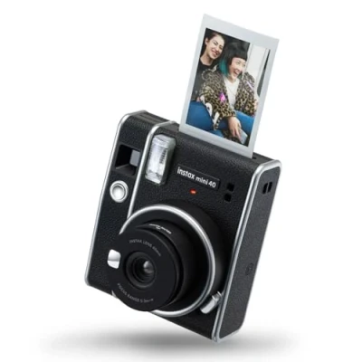 Image of instax mini 40 instant film camera, easy use with automatic exposure, Black
