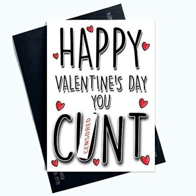 Image of Valentines Day Cards C Word Funny Greeting for Him Profanity Her Card Boyfriend Girlfriend Husband Fiancé Fiancée LGBTQ LGBT Gifts Comedy PC697