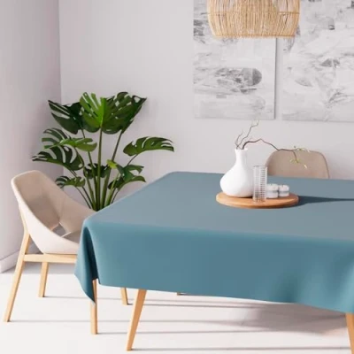 Image of Soleil d&#039;ocre Alix Nappe, Blue, 180 x cm