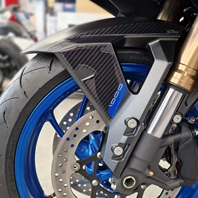 Image of Resin Bike Motorcycle 3D Stickers Compatible with Suzuki GSX S 1000 GT 2022 Blue Metal. Side Plates Fender Protection from Bumps and Scratches. Carbon Fiber Effect Gadget Moto