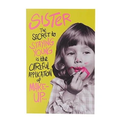 Image of UK Greetings Birthday Card for Sister Funny Lipstick Design