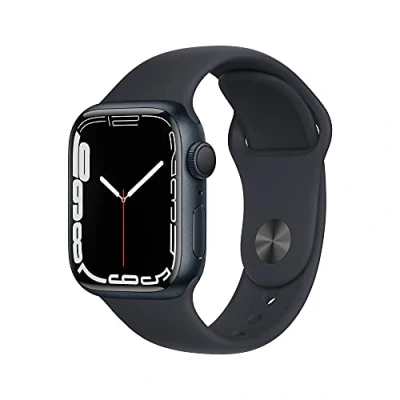 Image of Apple Watch Series 7 (GPS, 41mm) Midnight Aluminium Case with Sport Band (Renewed)