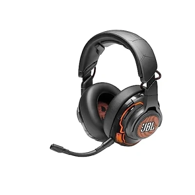 Image of JBL Quantum ONE Over Ear USB Wired Professional Gaming Headset with Head Tracking Enhanced QuantumSPHERE 360 Technology, Compatible PC, Playstation and Xbox, Black