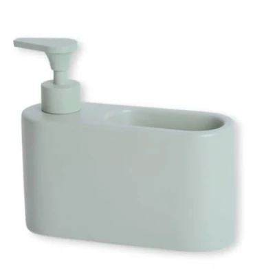 Image of KOOK TIME Ceramic Soap Dispenser Sage Green, Kitchen Detergent Dispenser, Sink &amp; Easy to Use, Practical, Stylish, 18 x 6 15.8 cm