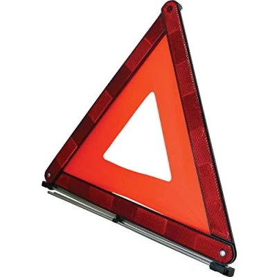 Image of Safety First Aid Group Q4232 Warning Triangle for Roadside Breakdowns Foldable Wind Tested with Case