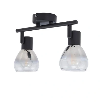 Image of Lindby Pendura ceiling light, 2 bulb, black, glass