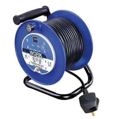 Image of Masterplug LDCC2513 4BL MP 13A 4 Gang Cable Reel Blue 25m 240V