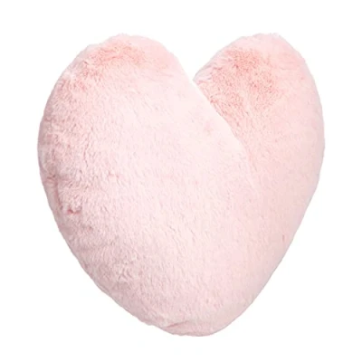 Image of Amazon Basics Peony Pink Heart Decorative Pillow, 45 cm x 41