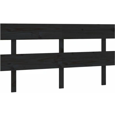Image of vidaXL Bed Headboard Black 164x3x81 cm Solid Wood Pine