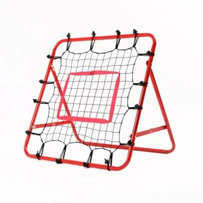Image of Tour Rebounder Net Practise Football Training Soccer Kickback Target Goal Pro for Children Kids Play Teaching Equipment Adjustable Portable Door 62cm*62cm (Red with frame, 62x62x50)