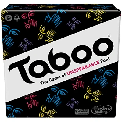 Image of Hasbro Gaming Taboo Classic Game, Party Word Guessing Game for Adults and Teens, Board 4+ Players Ages 13 Up