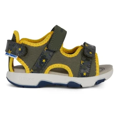Image of Geox Baby B Sandal Multy Boy, Military Ochre Yellow, 7 UK Child