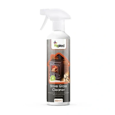 Image of Inspired Stove Glass Cleaner, Dissolves Soot, Grease &amp; Tar, Suitable for Fireplaces Hearths, Removes Residue Effectively 500 ml