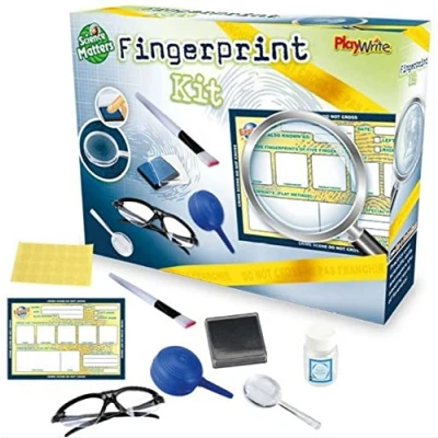 Image of Playwrite Science Matters Fingerprint Kit with 10 Crime Solving Tools