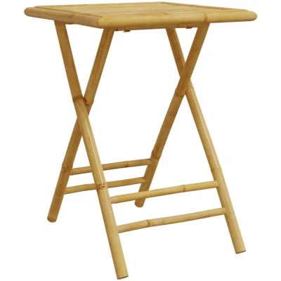 Image of vidaXL Folding Garden Table 55x55x75 cm Bamboo