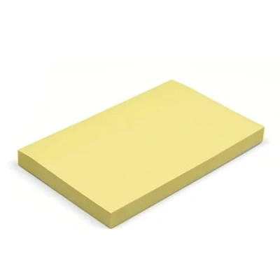 Image of Evergreen Goods 3 Pads x Pastel Yellow Coloured Sticky Post Notes Removable Self Adhesive 100 Sheets per pad 76 127 mm (3&quot; 5&quot;) Reminders, to Do, Memo