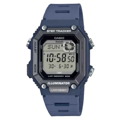 Image of Casio Digital watch, Men&#039;s, Size: One Size, Blue