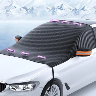 Image of ADUZA Car Windscreen Snow Cover for Citroen C3/C3 Aircross/C3 Picasso/C4 Coupe/C4 Pallas/C4 2000 2024, Winter Window Frost Dust Protector