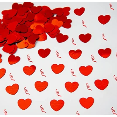 Image of Christmas/Tree/Snowflake/Heart/Holly Leaves Table Confetti Foil Metallic Multicolour Birthday Xmas Holiday Festive Party Decorations, 14g