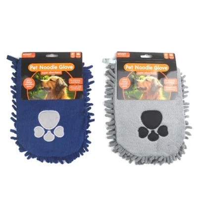 Image of YöL Pack of 2 Quick Drying Microfibre Pet Towel Mitt Dog Puppy Bath Shower Absorbent Material