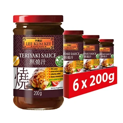 Image of Lee Kum Kee Teriyaki Sauce, Gluten Free, Vegan, No Added Preservatives, 200 g (Pack of 6)