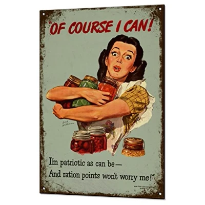 Image of Beenanas Patriotic Ration War Vintage Metal Sign Retro Tin Plaque Advert