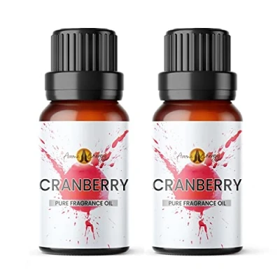 Image of Aroma Energy Cranberry Fragrance Oil 20ml (2 x 10ml) Highly Scented for Making Candle, Soap, Wax Melt, Diffuser etc