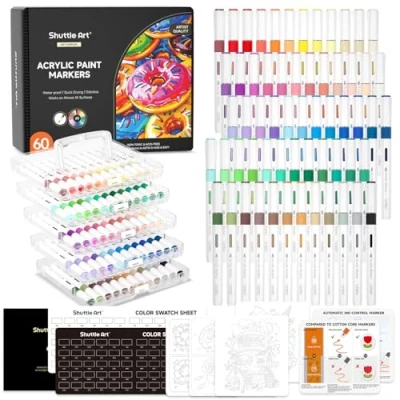 Image of Shuttle Art 60 Colours Acrylic Paint Pens