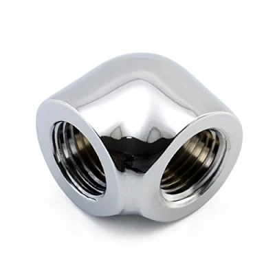 Image of XSPC 5060175589309 G1/4 Female Elbow Fitting (Chrome)